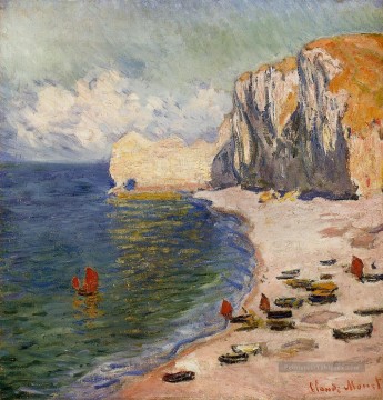La plage et la Falaise d’Amont Claude Monet Peinture à l'huile
